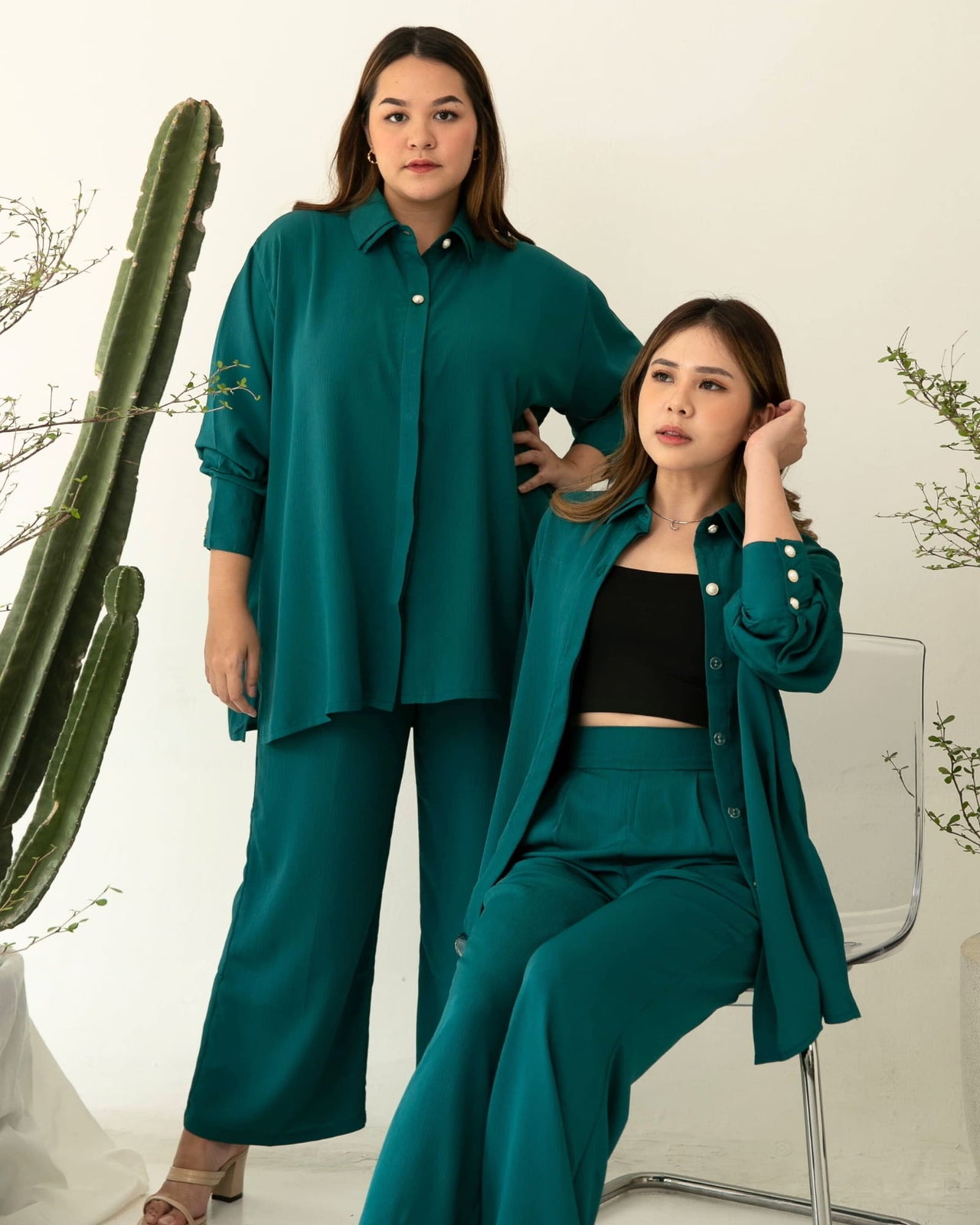 [Ms Daisy x Jourimanzky] Luxo Long Shirt With Cullotes / Set