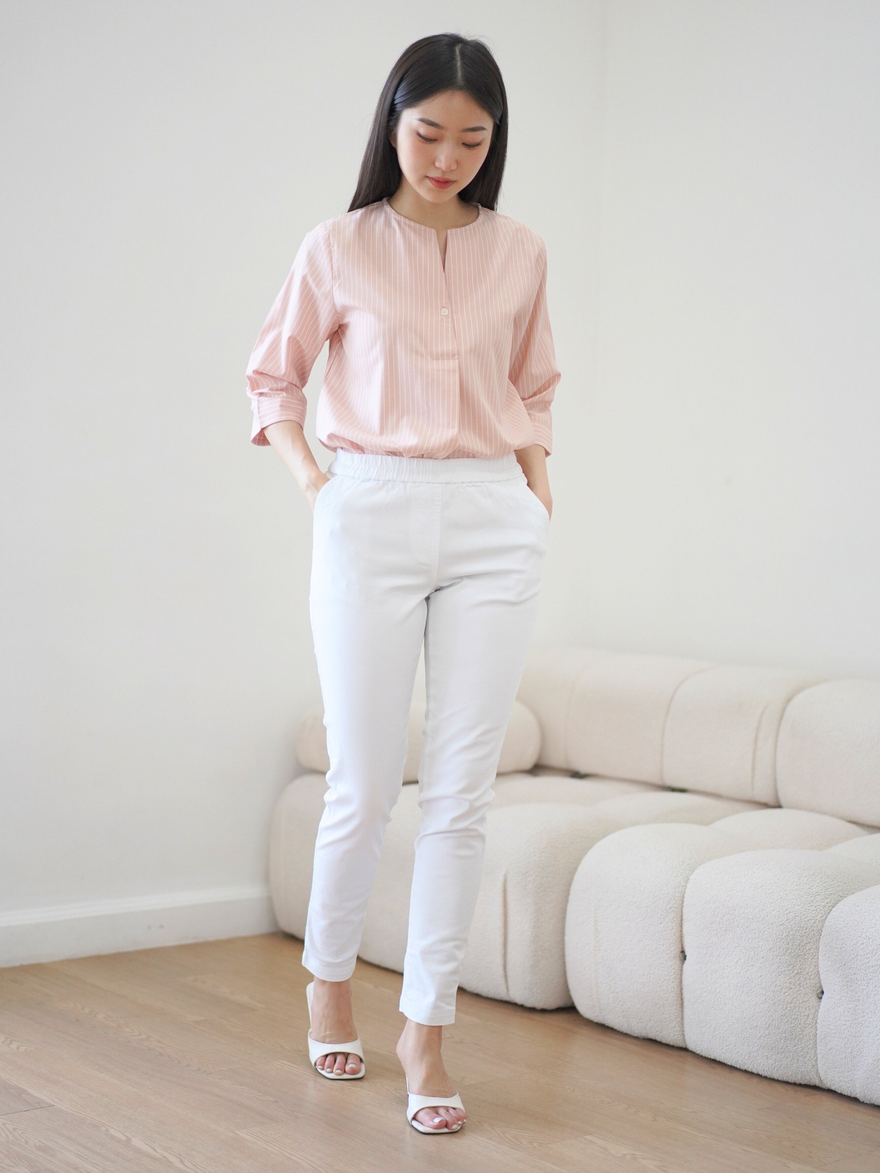 (MINOR DEFECT) Serena Stripe Blouse