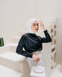 Ms Daisy Raina Drape Satin Top