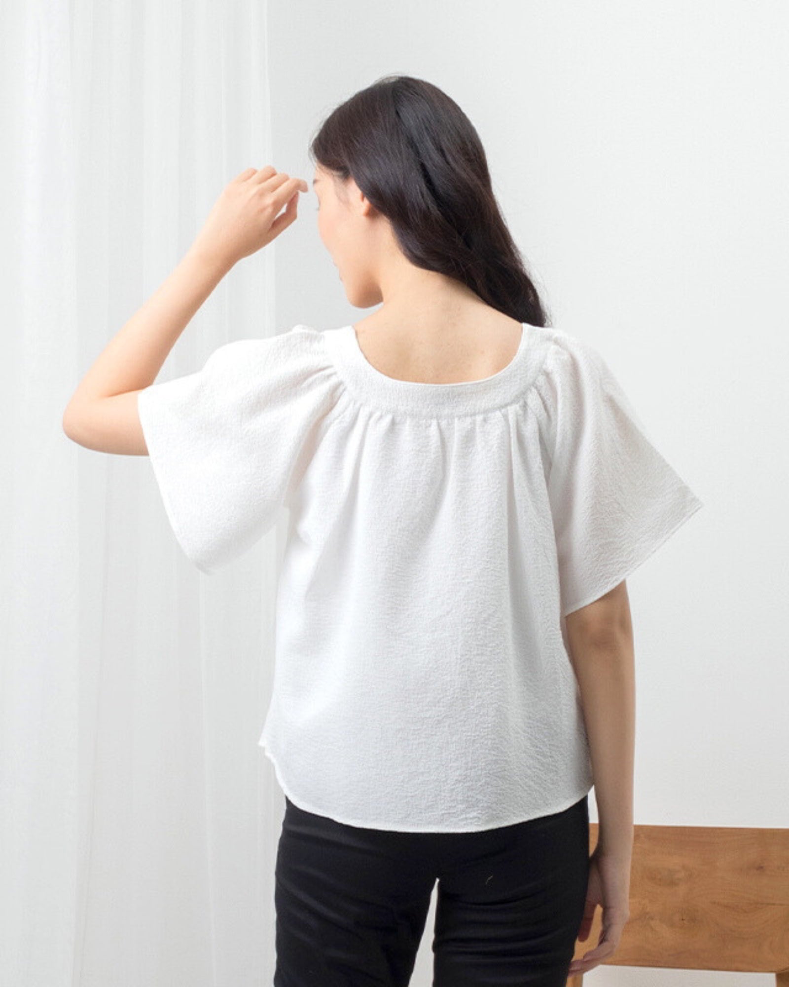 Ms Daisy Kyra Top with Flutter Sleeve
