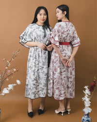 Ms Daisy Lucky Flutter Sleeve Dress with Belt