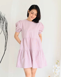 Ms Daisy Eloise Linen Puff-Sleeve Dress