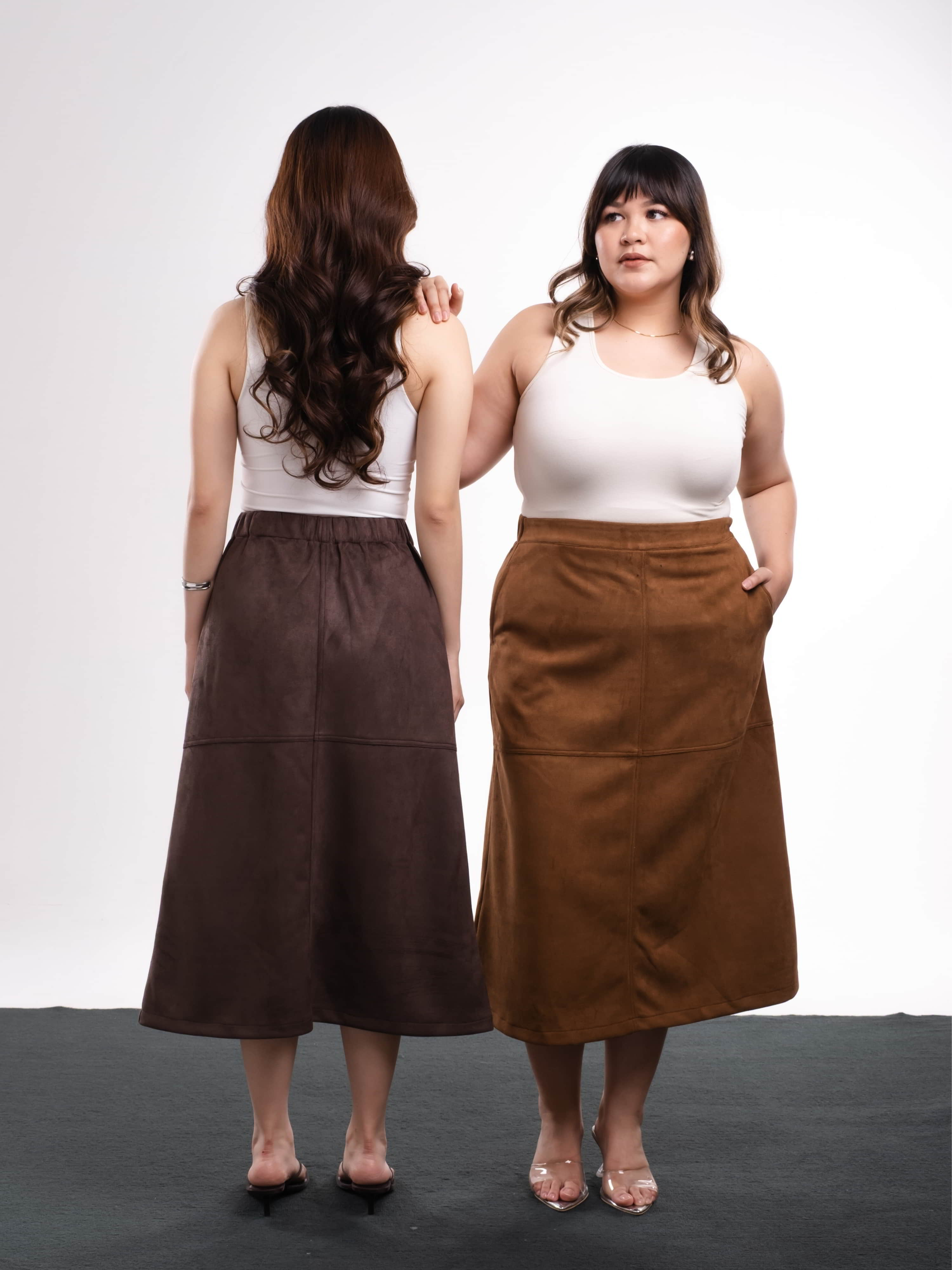 Ms Daisy [Genesis] - Sara A Line Suede Skirt