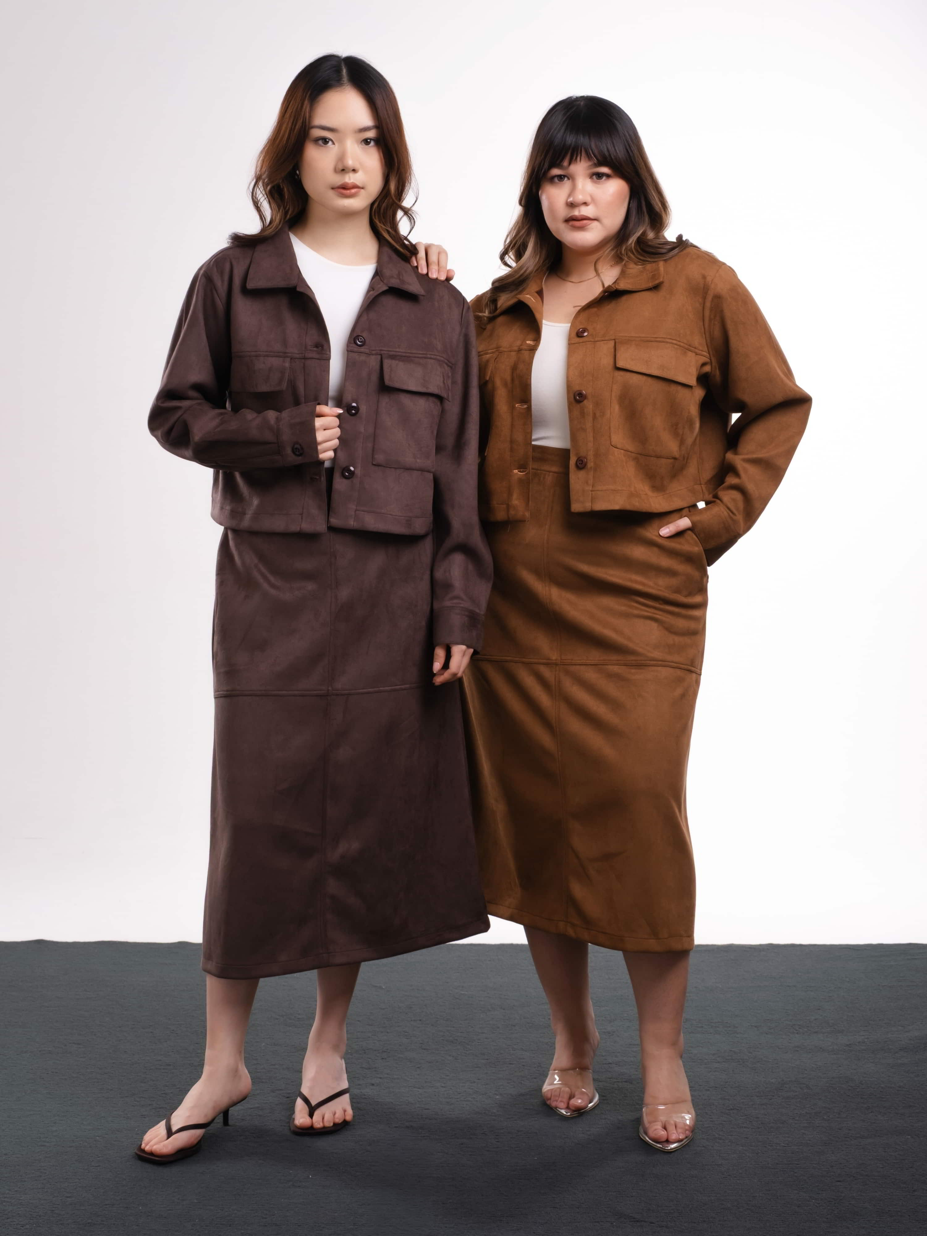 Ms Daisy [Genesis] - Sara A Line Suede Skirt