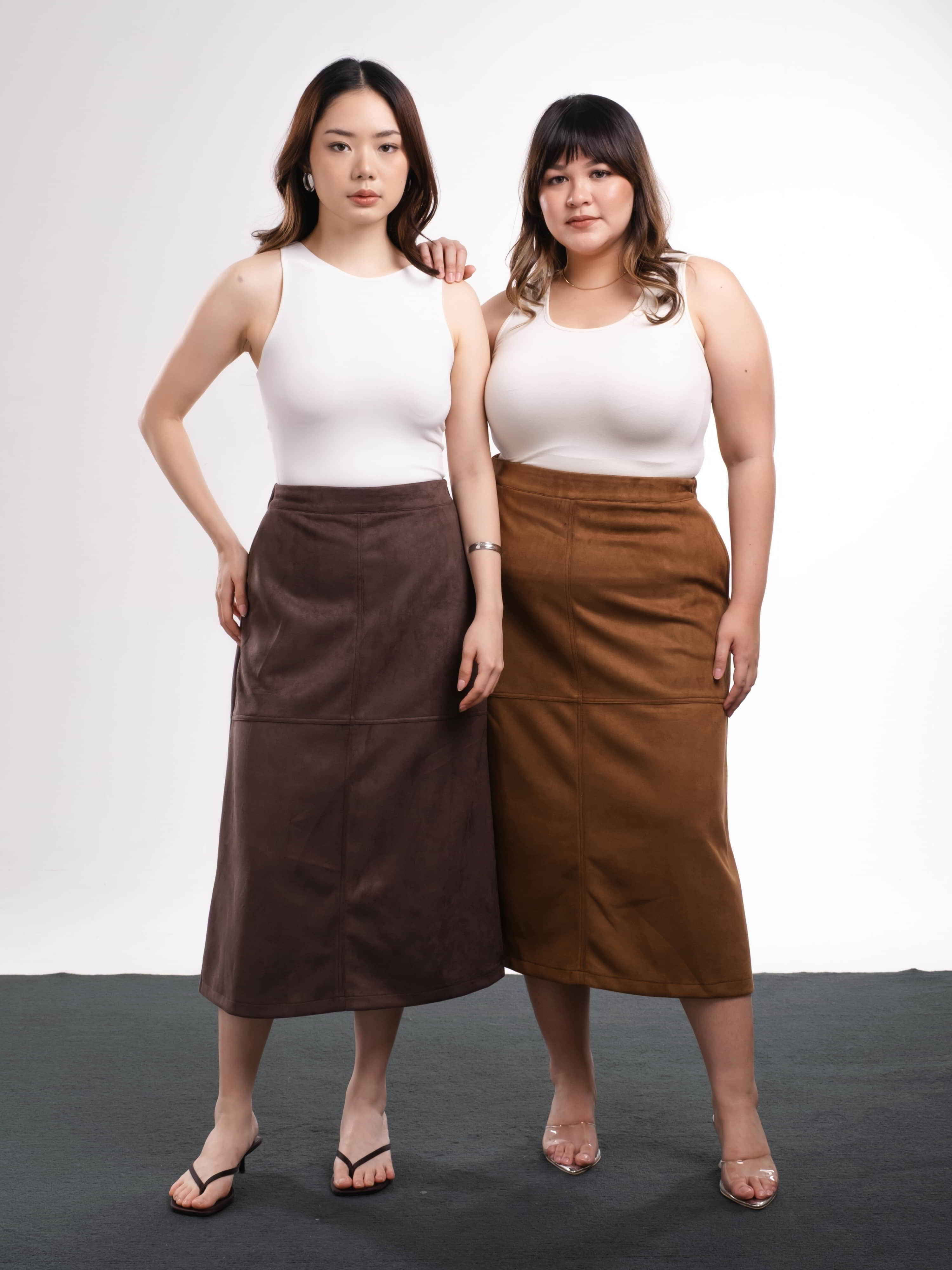 Ms Daisy [Genesis] - Sara A Line Suede Skirt