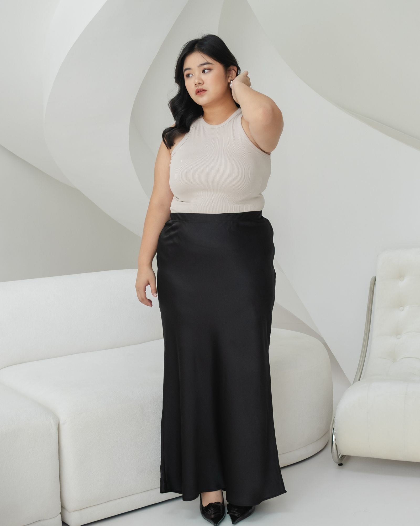 Ms Daisy Aurora Satin Skirt
