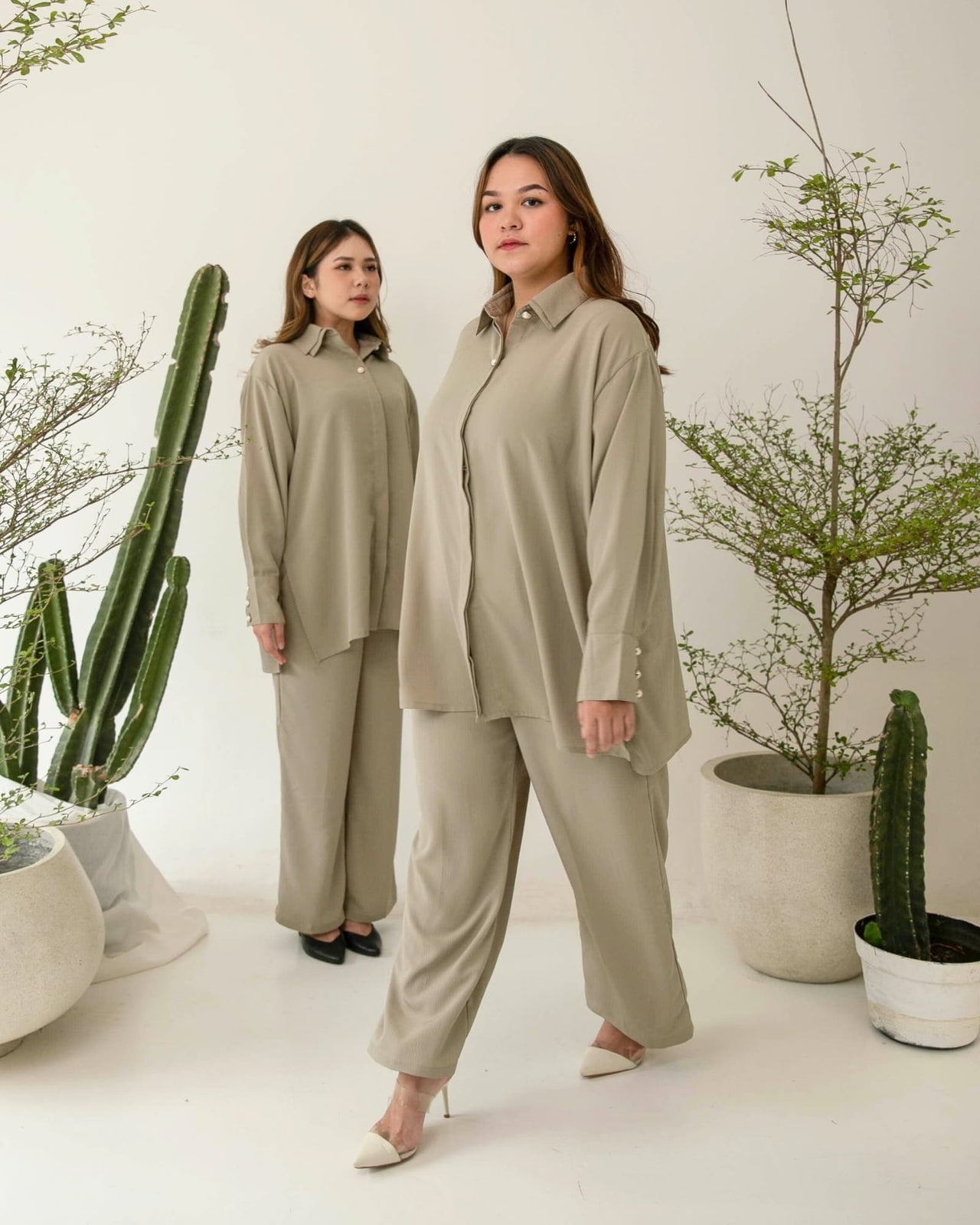 [Ms Daisy x Jourimanzky] Luxo Long Shirt With Cullotes / Set