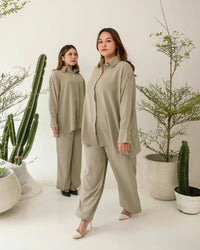 [Ms Daisy x Jourimanzky] Luxo Long Shirt With Cullotes / Set