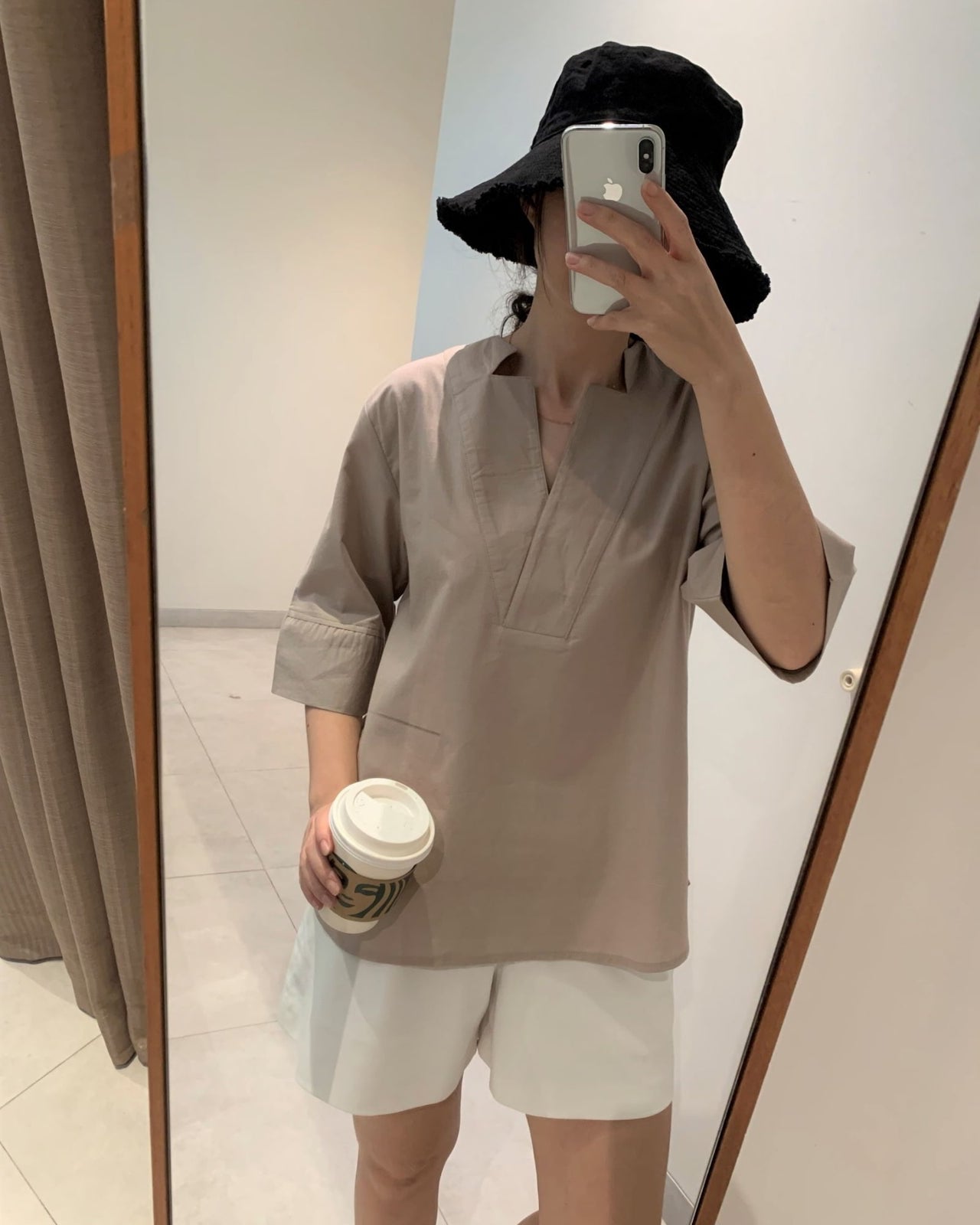 Ms Daisy Abigail Collar Cotton Hi-low Blouse