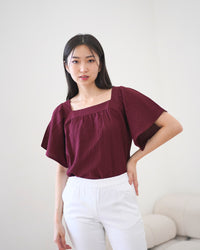 Ms Daisy Kyra Top with Flutter Sleeve