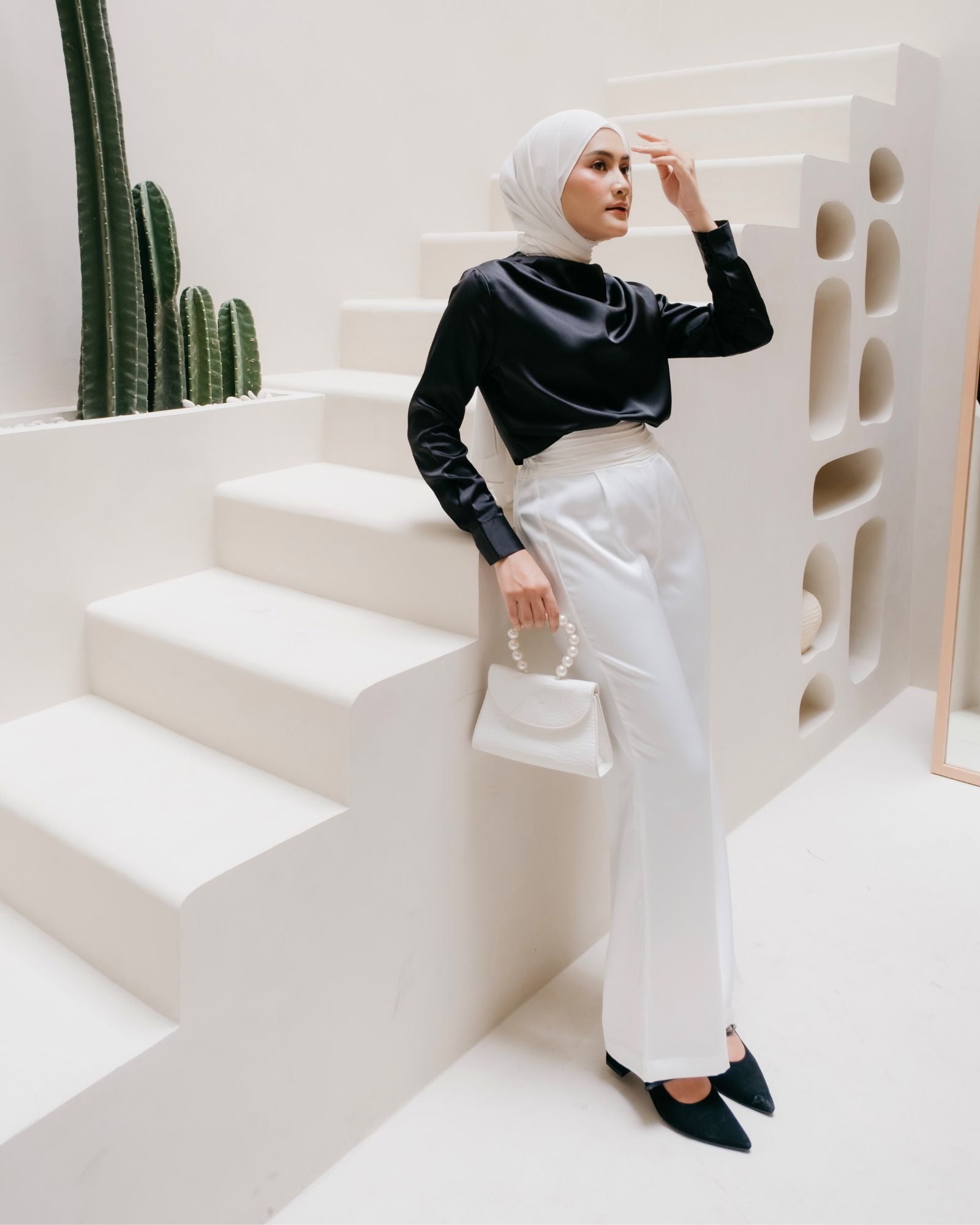 Ms Daisy Raina Pleated Satin Kulot Culotte