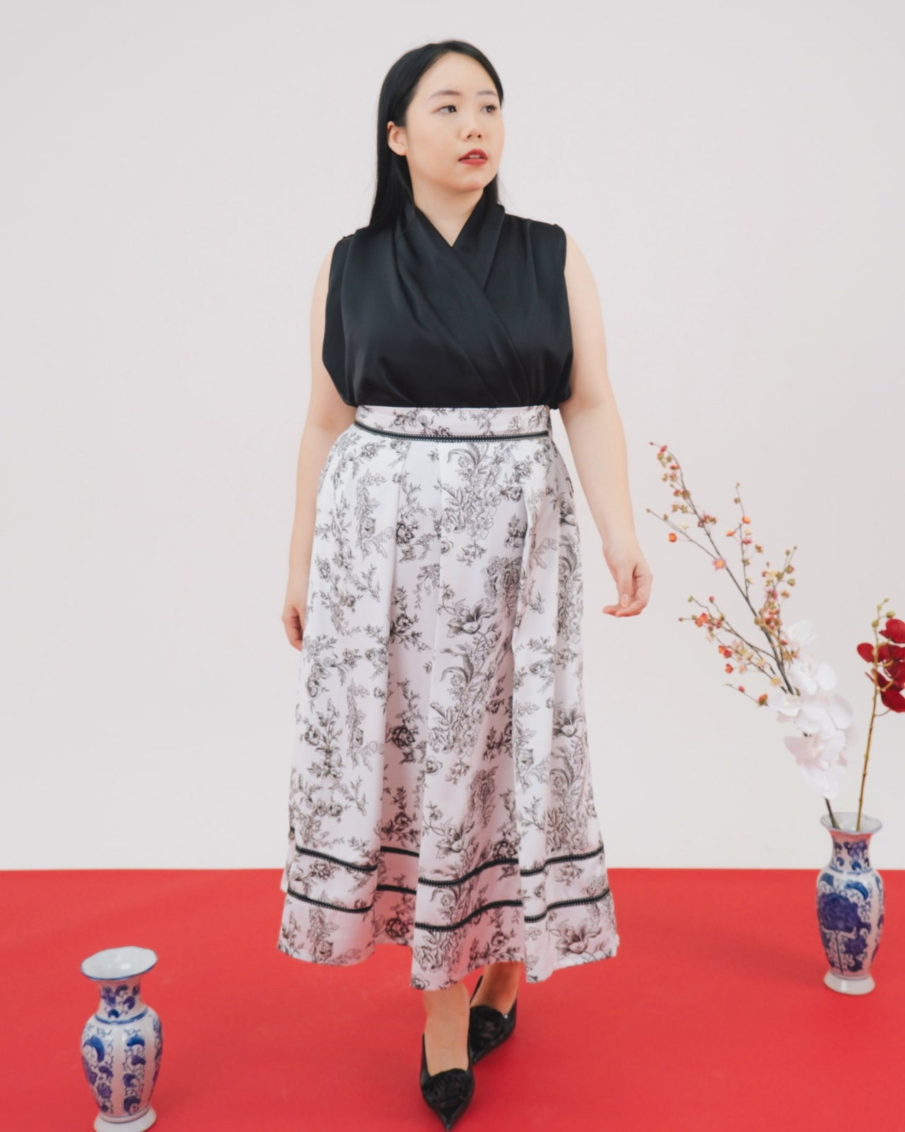 Ms Daisy Mandarin Flare Skirt / Rok (Skirt Only)