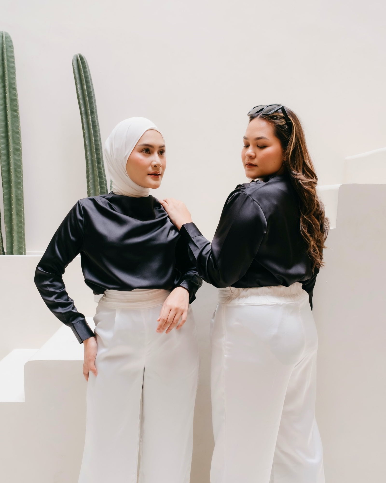 Ms Daisy Raina Drape Satin Top