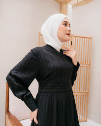 Ariana Textured Belted Dress – Dress Hijab Friendly | Ms Daisy