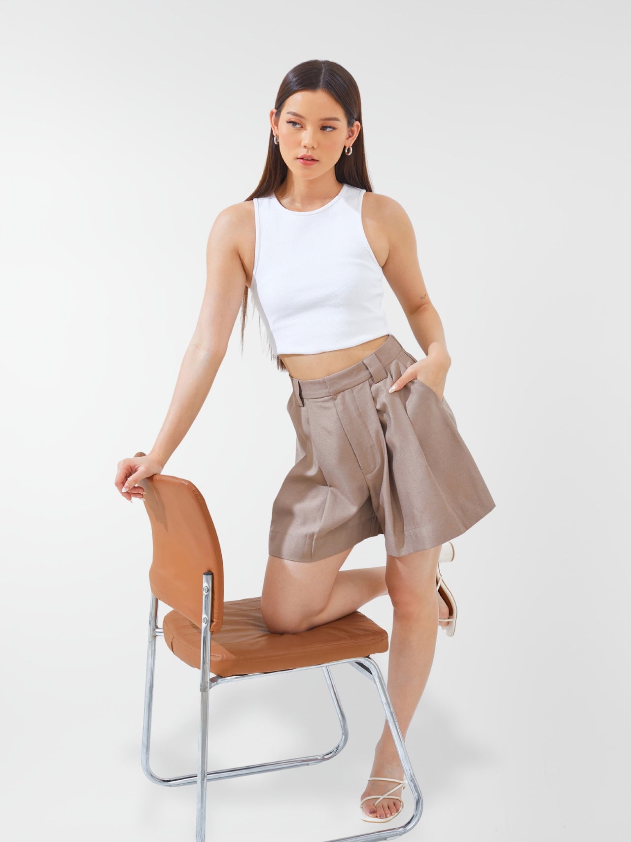 Ms Daisy Chrissy Pleated Wide Leg Shorts