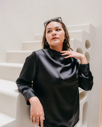 Ms Daisy Raina Drape Satin Top