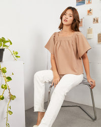 Ms Daisy Kyra Top with Flutter Sleeve