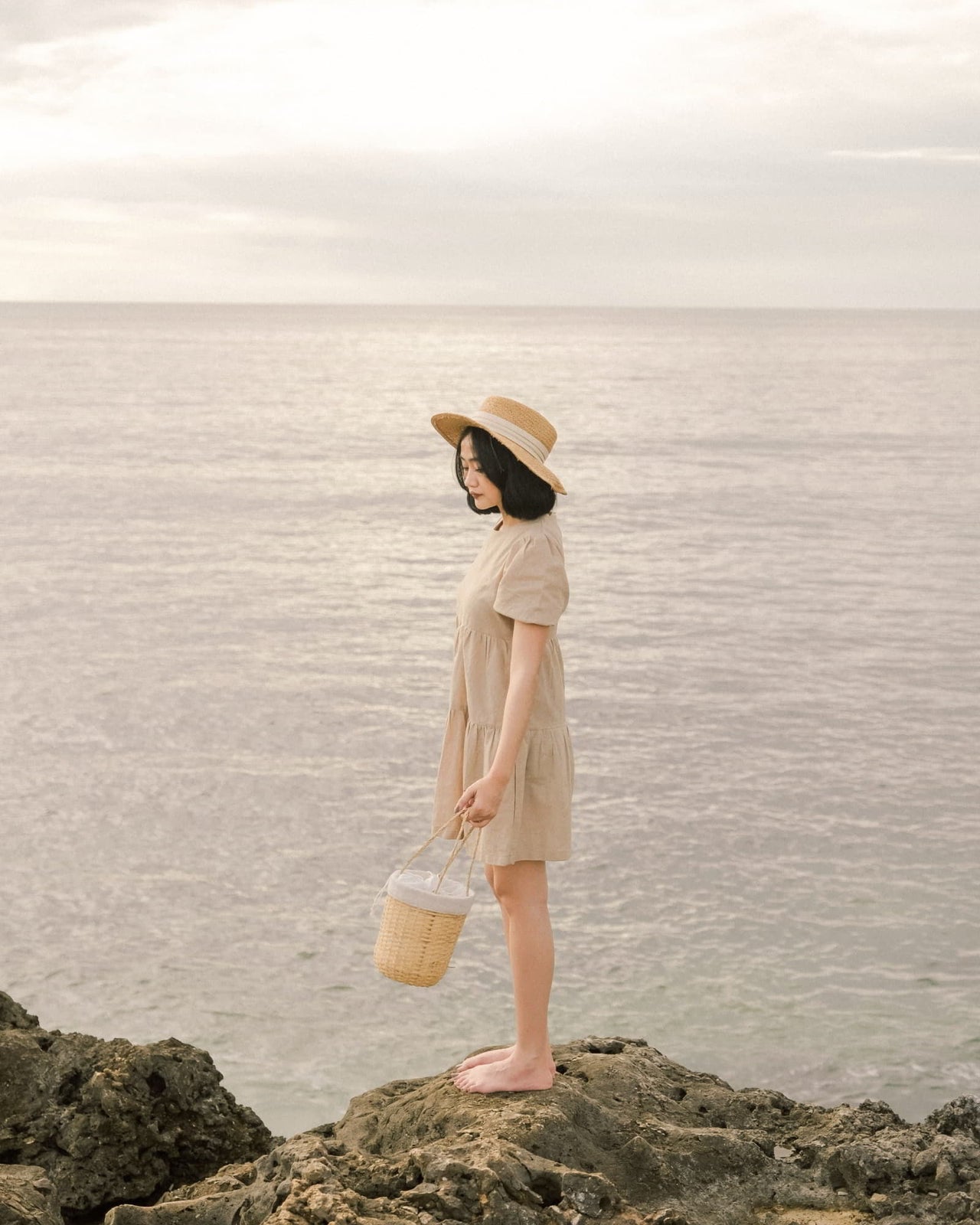 Ms Daisy Eloise Linen Puff-Sleeve Dress