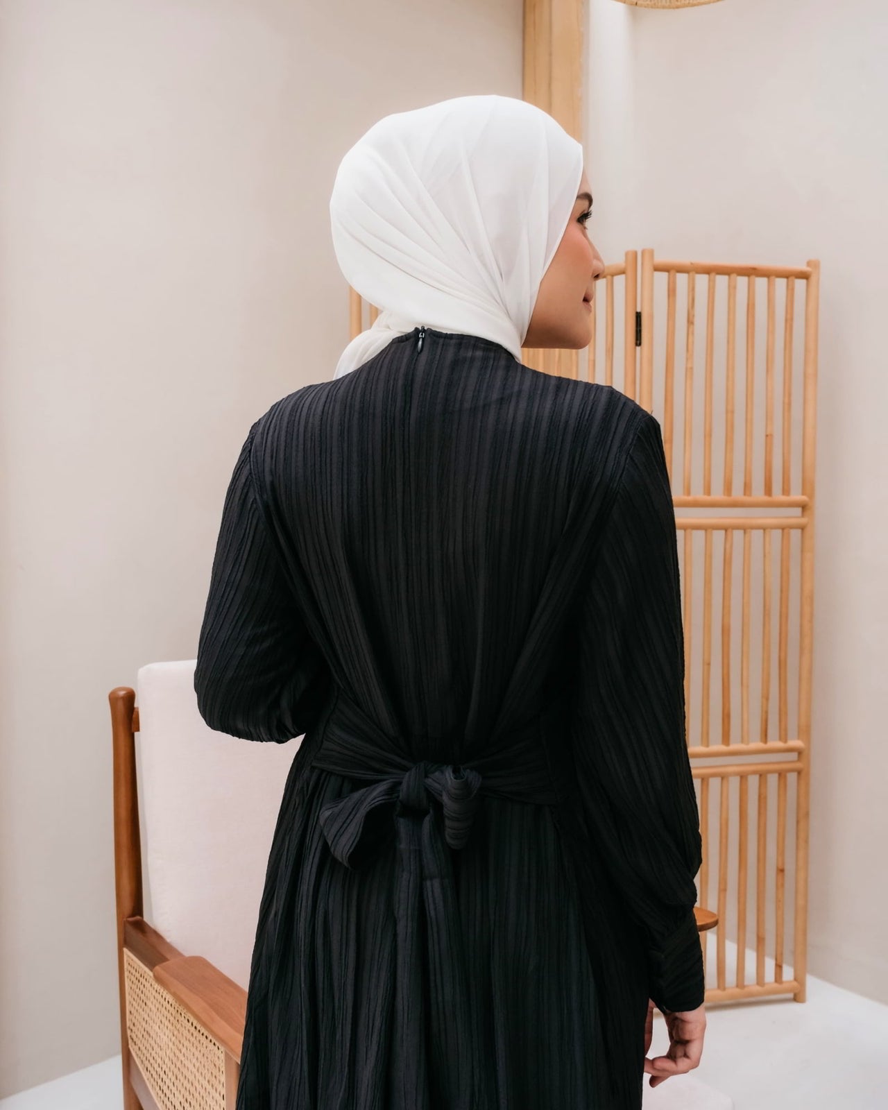 Ariana Textured Belted Dress – Dress Hijab Friendly | Ms Daisy