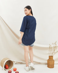 Ms Daisy Abigail Collar Cotton Hi-low Blouse