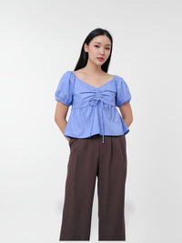 Ms Daisy Hazel Denim Ruched Top