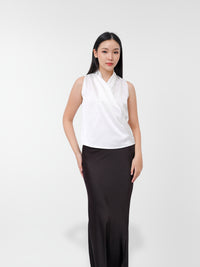 Ms Daisy Jade Satin Wrap Top