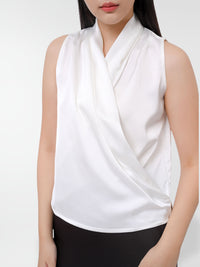 Ms Daisy Jade Satin Wrap Top