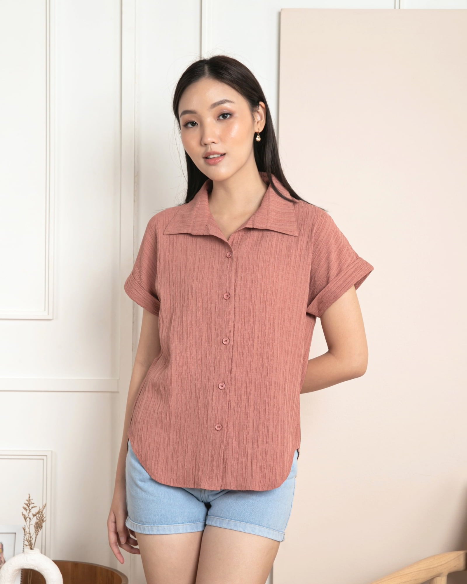 Ms Daisy Amanda Textured Shirt