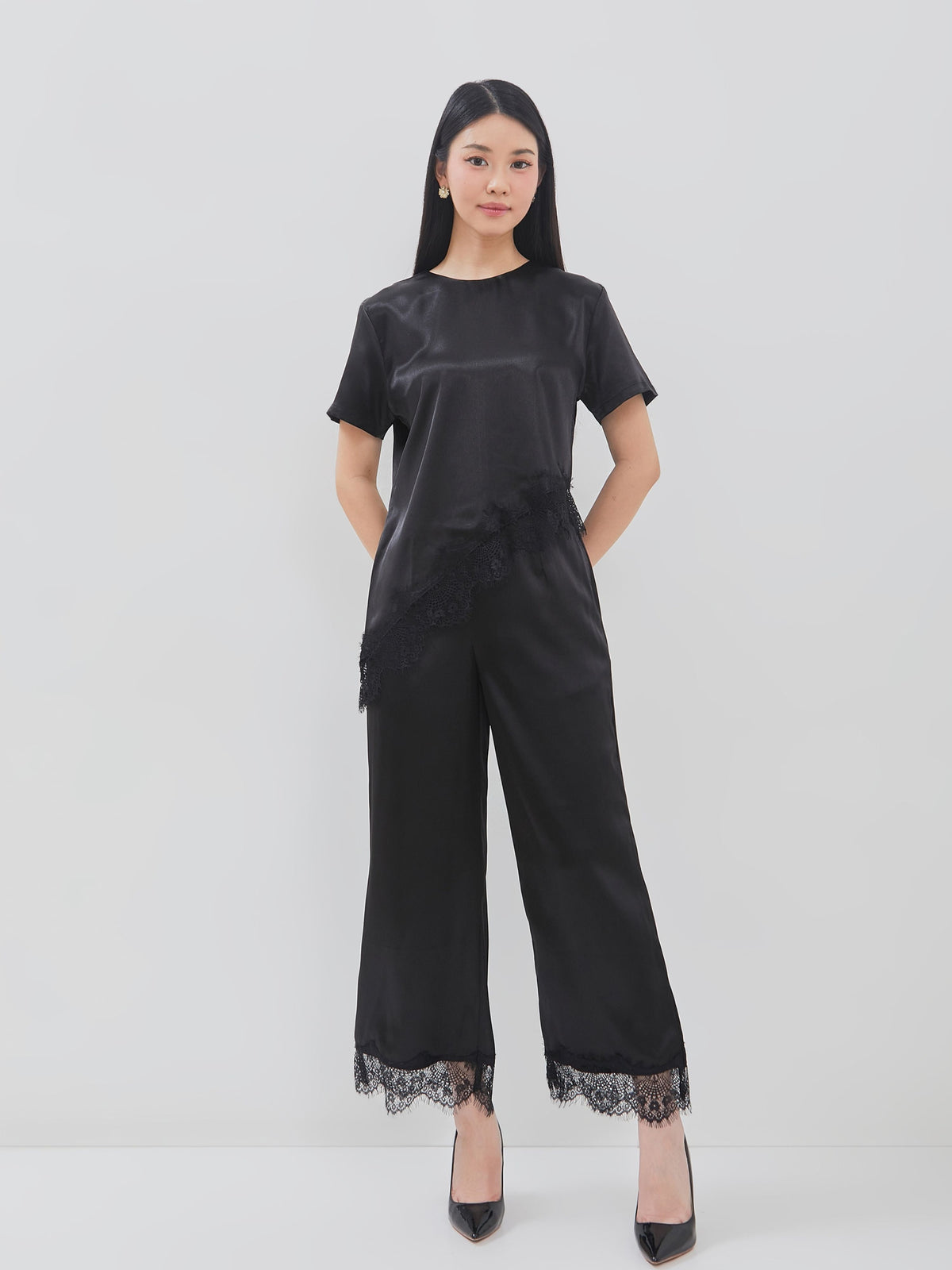Ms Daisy Jesslyn Satin Lace Top
