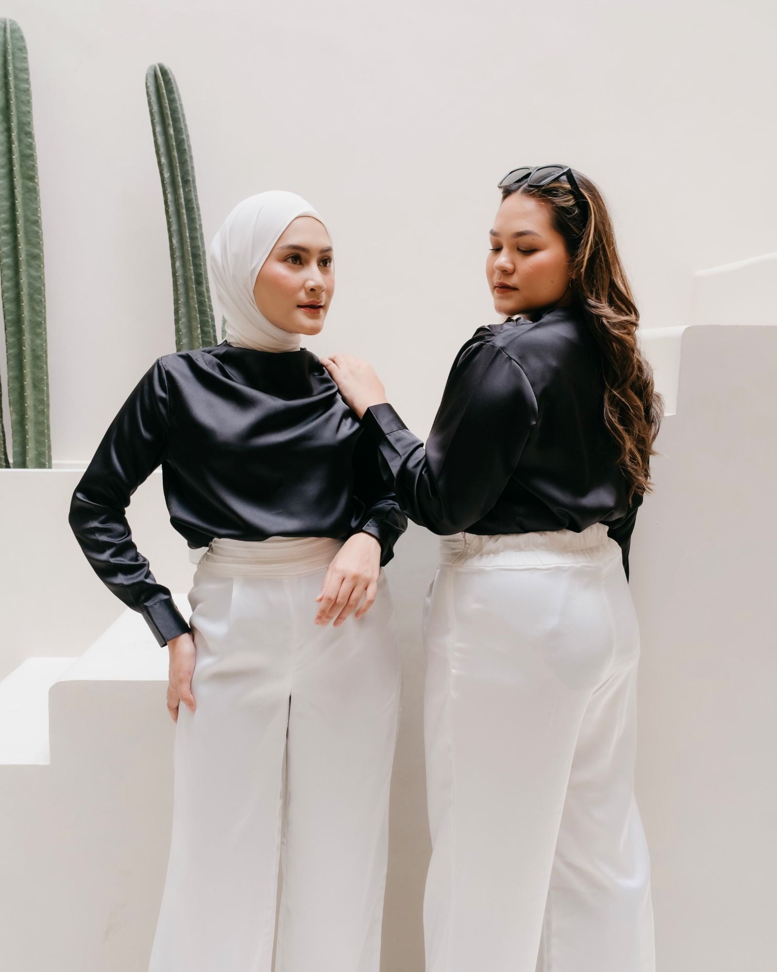 Ms Daisy Raina Pleated Satin Kulot Culotte