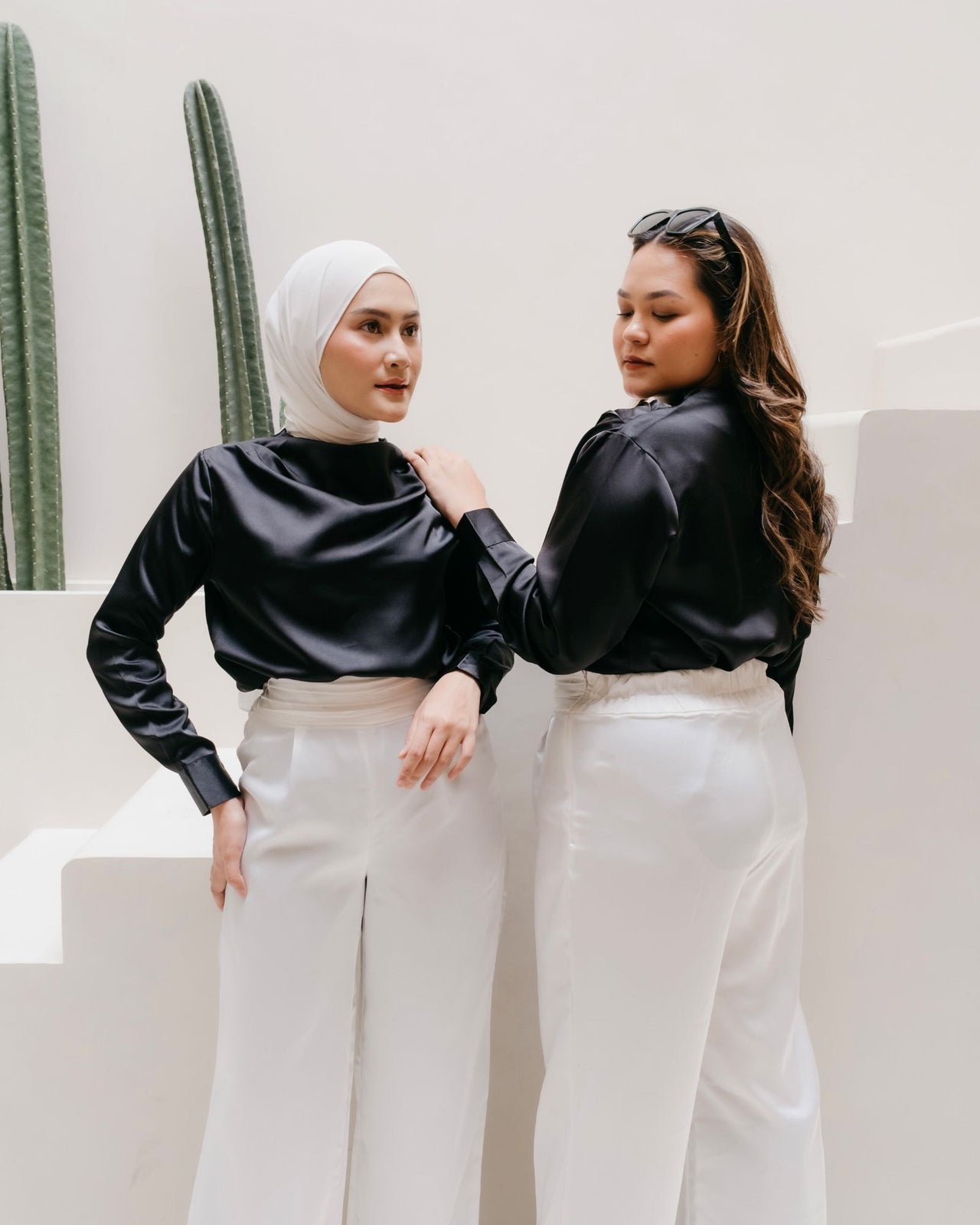 Ms Daisy Raina Pleated Satin Kulot Culotte