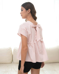 Ms Daisy Ivy Ribbon Top Baju Atasan Wanita Kasual Lengan Pendek