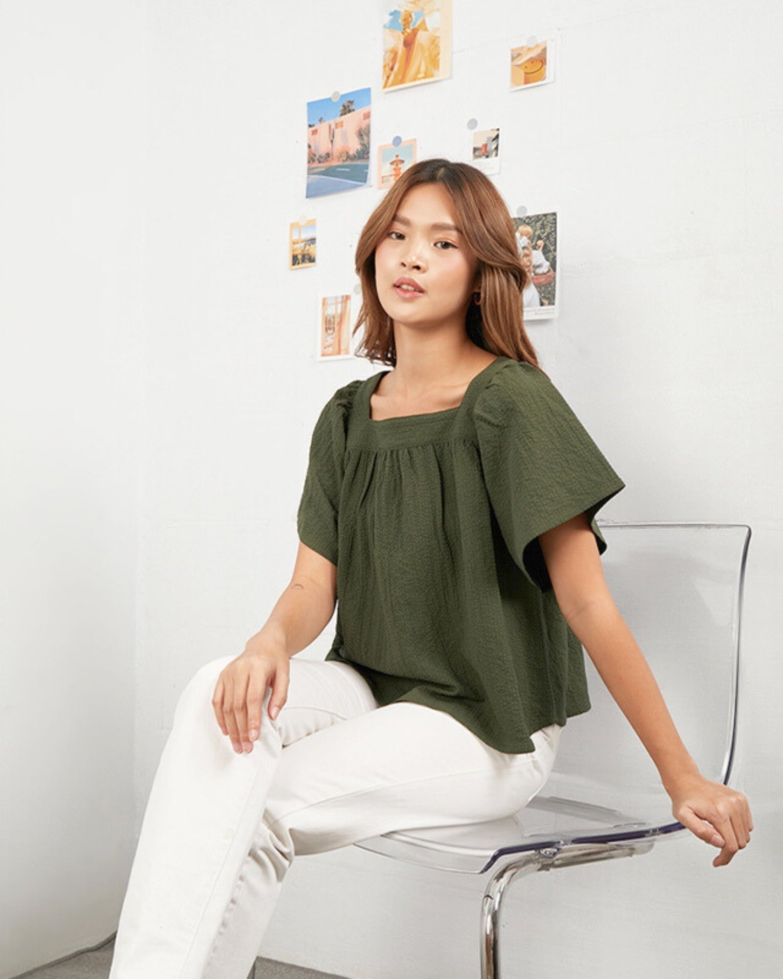 Ms Daisy Kyra Top with Flutter Sleeve