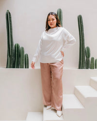 Ms Daisy Raina Drape Satin Top