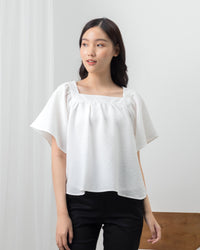 Ms Daisy Kyra Top with Flutter Sleeve