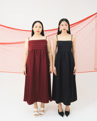 Ms Daisy Polina Pleated Satin Silk Dress