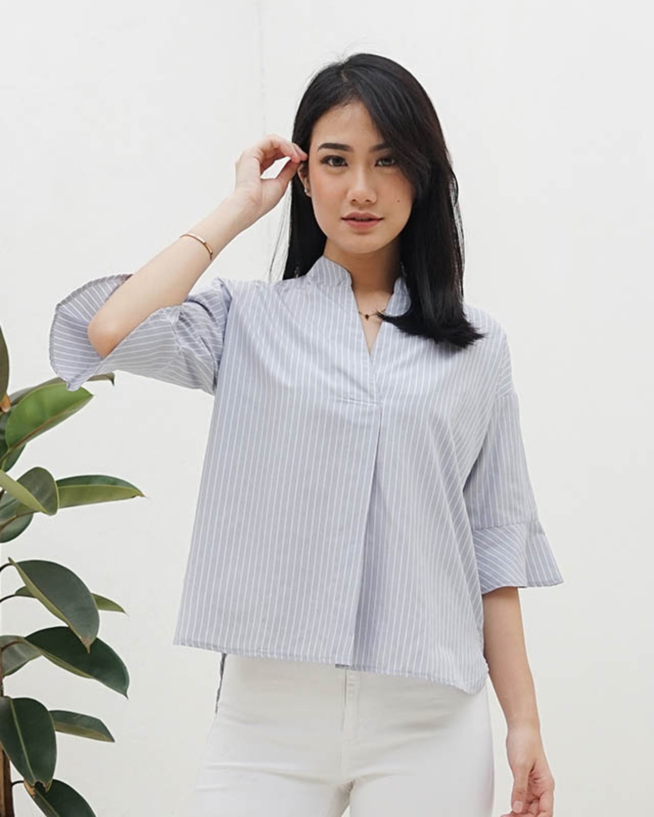 Ms Daisy Isla Ruffle-Sleeve Top