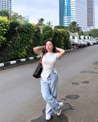 Ms Daisy Summer Rib Asymmetrical T-Shirt