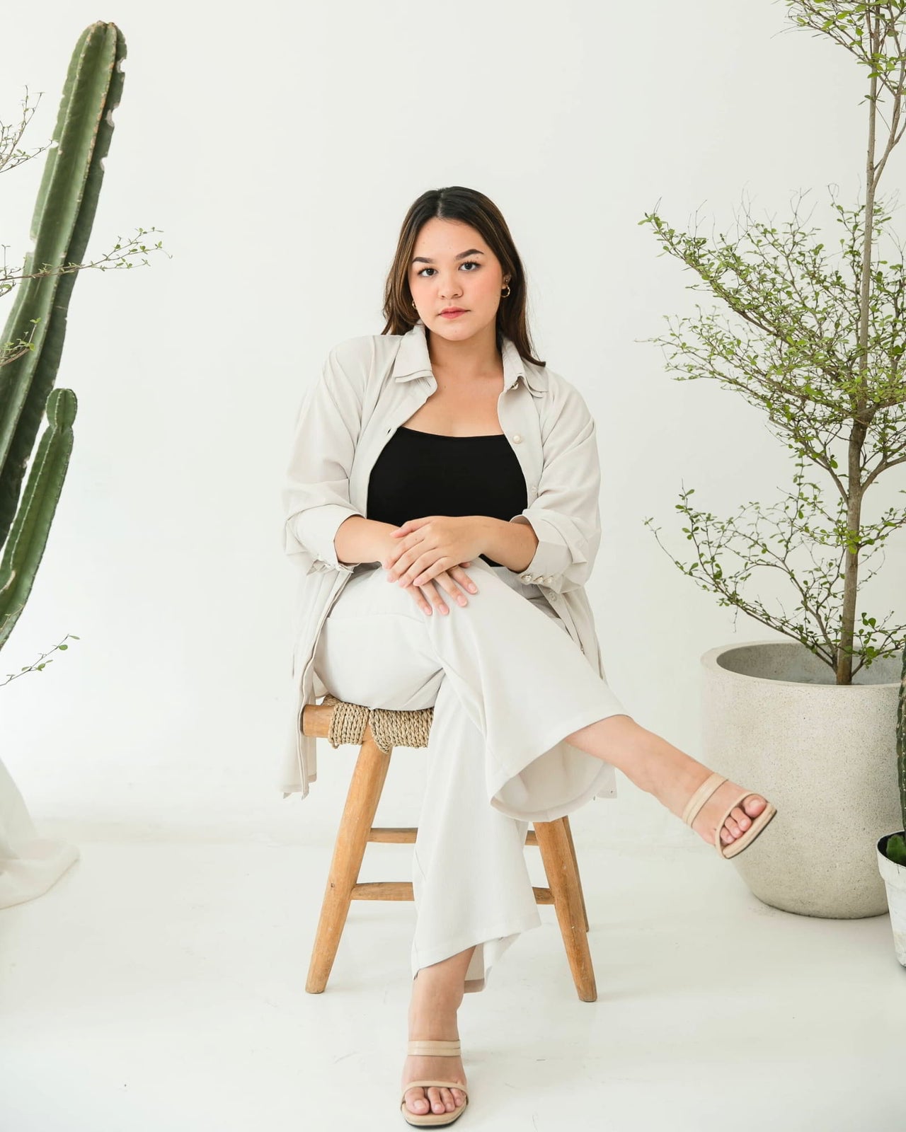 [Ms Daisy x Jourimanzky] Luxo Long Shirt With Cullotes / Set