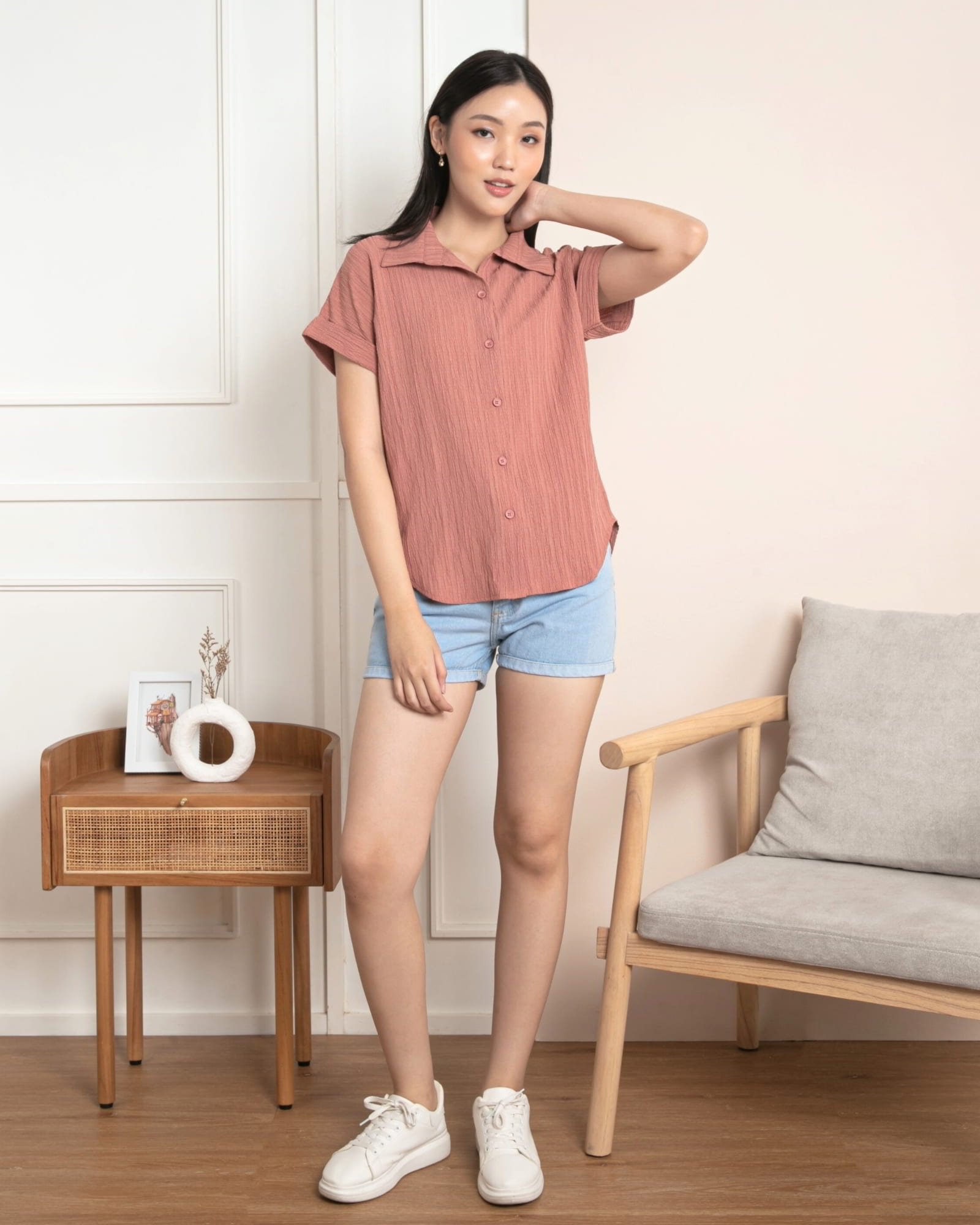 Ms Daisy Amanda Textured Shirt