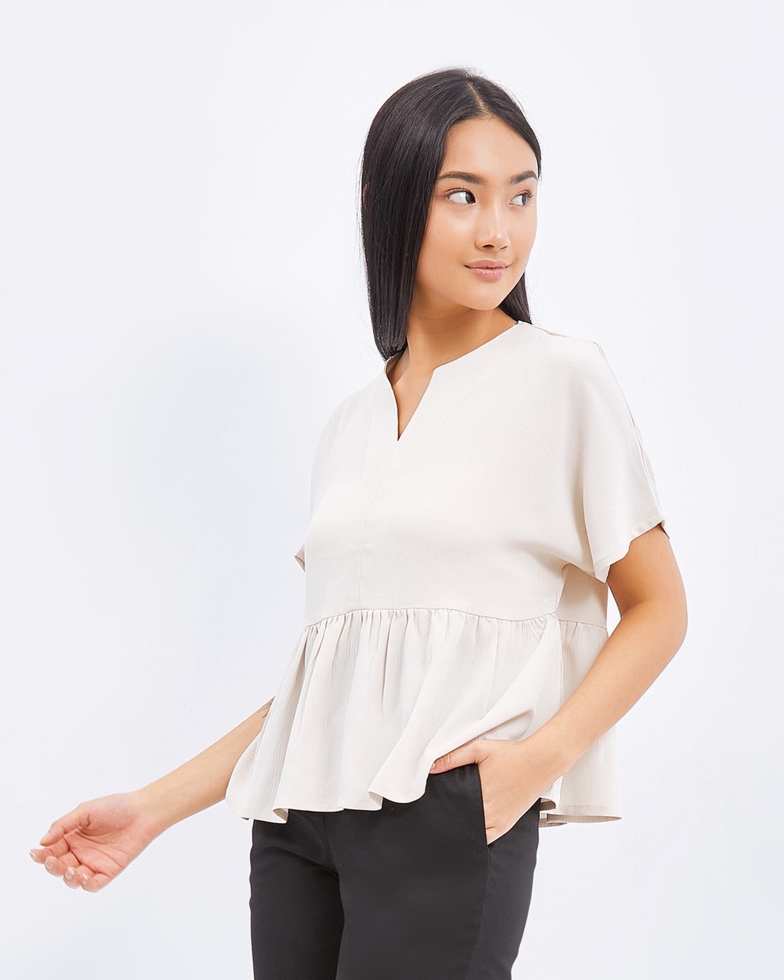 Ms Daisy Fae Baby Doll Crinkle Blouse