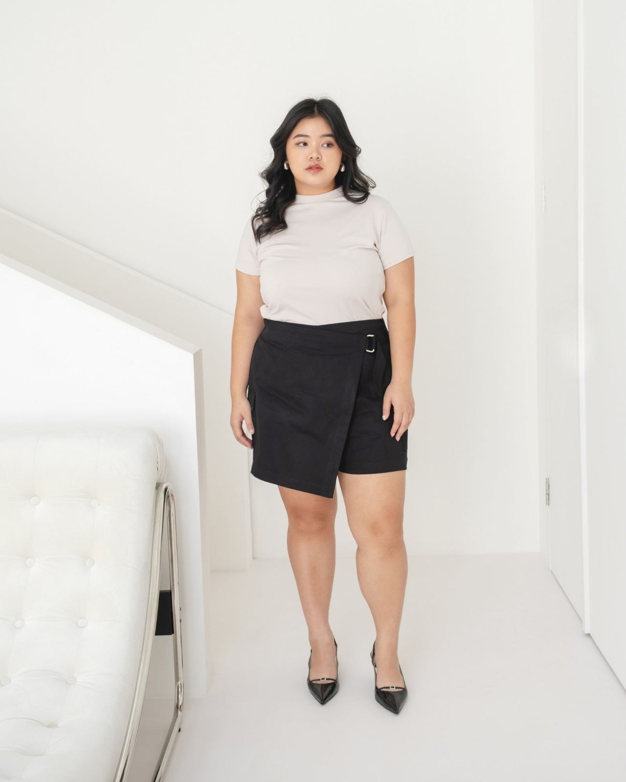 Ms Daisy Adriana Highwaist Belted Cargo Skort