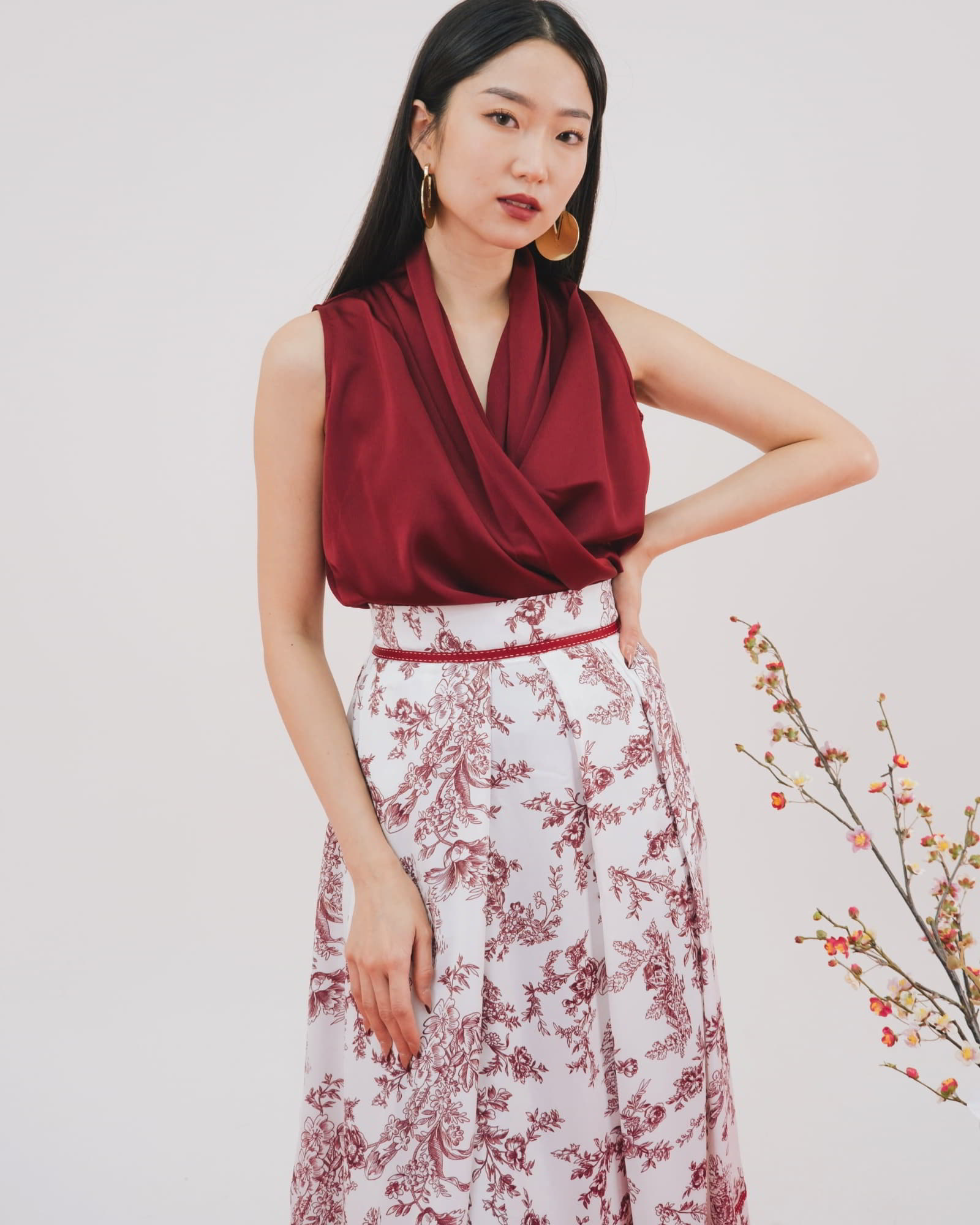 Ms Daisy Mandarin Flare Skirt / Rok (Skirt Only)