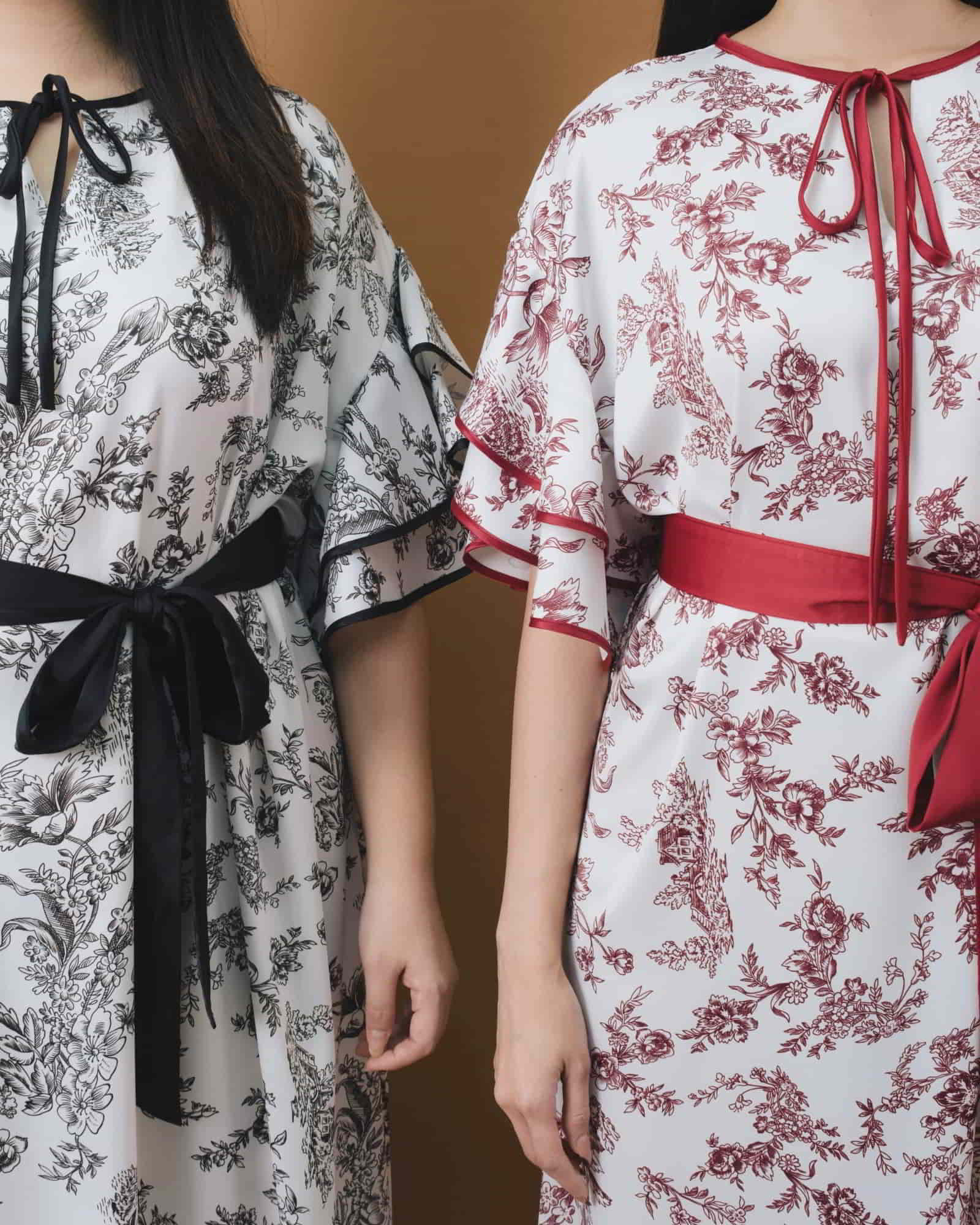 Ms Daisy Lucky Flutter Sleeve Dress with Belt