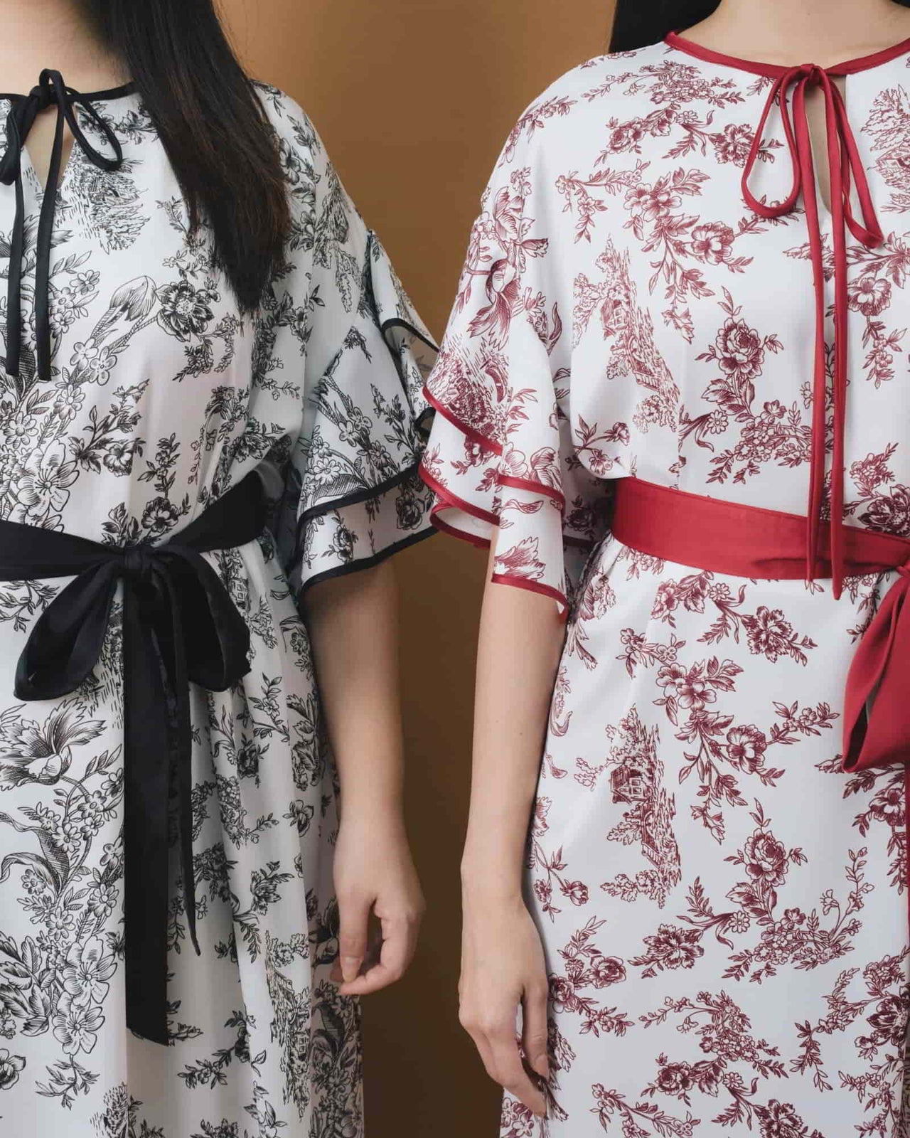 Ms Daisy Lucky Flutter Sleeve Dress with Belt