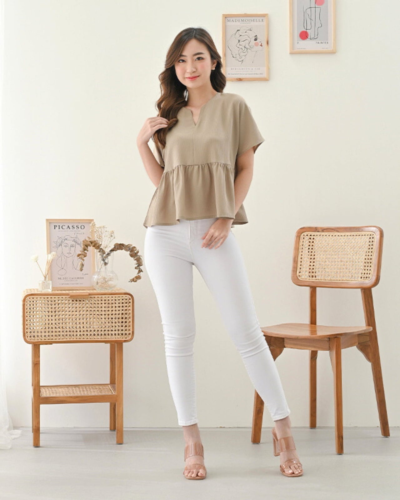 Ms Daisy Fae Baby Doll Crinkle Blouse