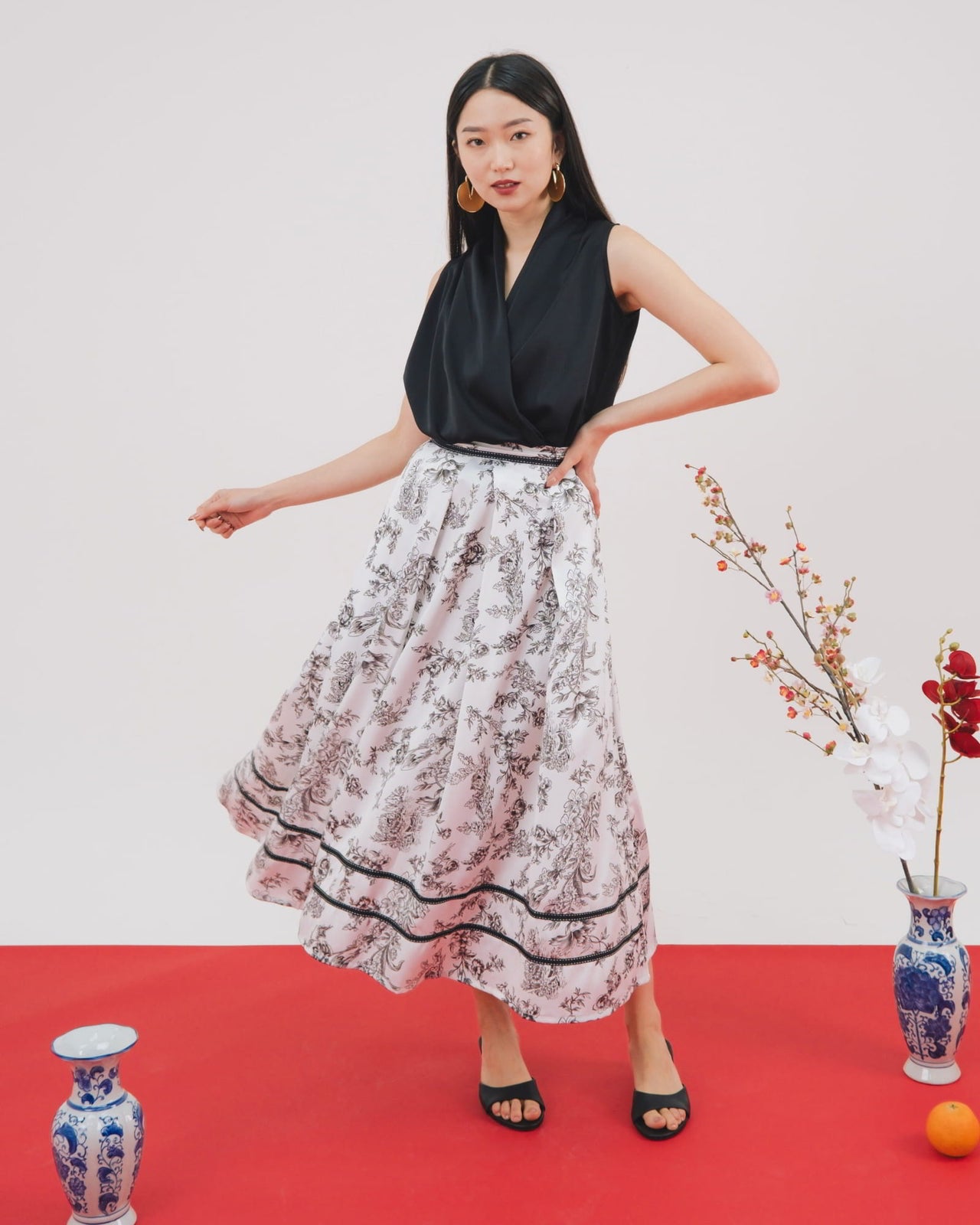 Ms Daisy Mandarin Flare Skirt / Rok (Skirt Only)