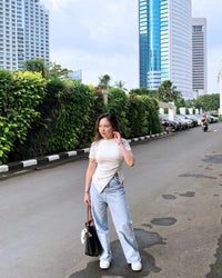 Ms Daisy Summer Rib Asymmetrical T-Shirt