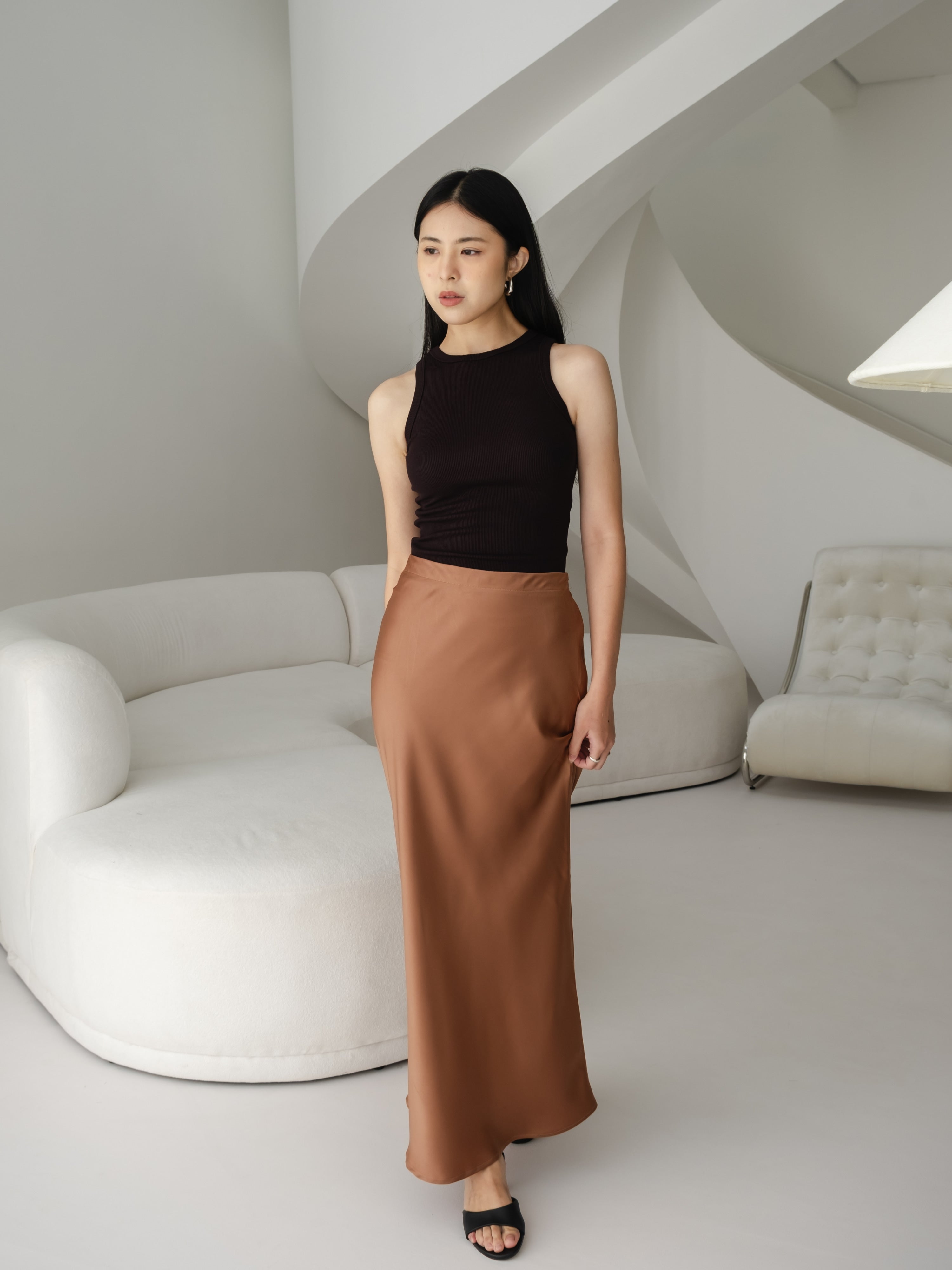 (MINOR DEFECT) Aurora Satin Skirt