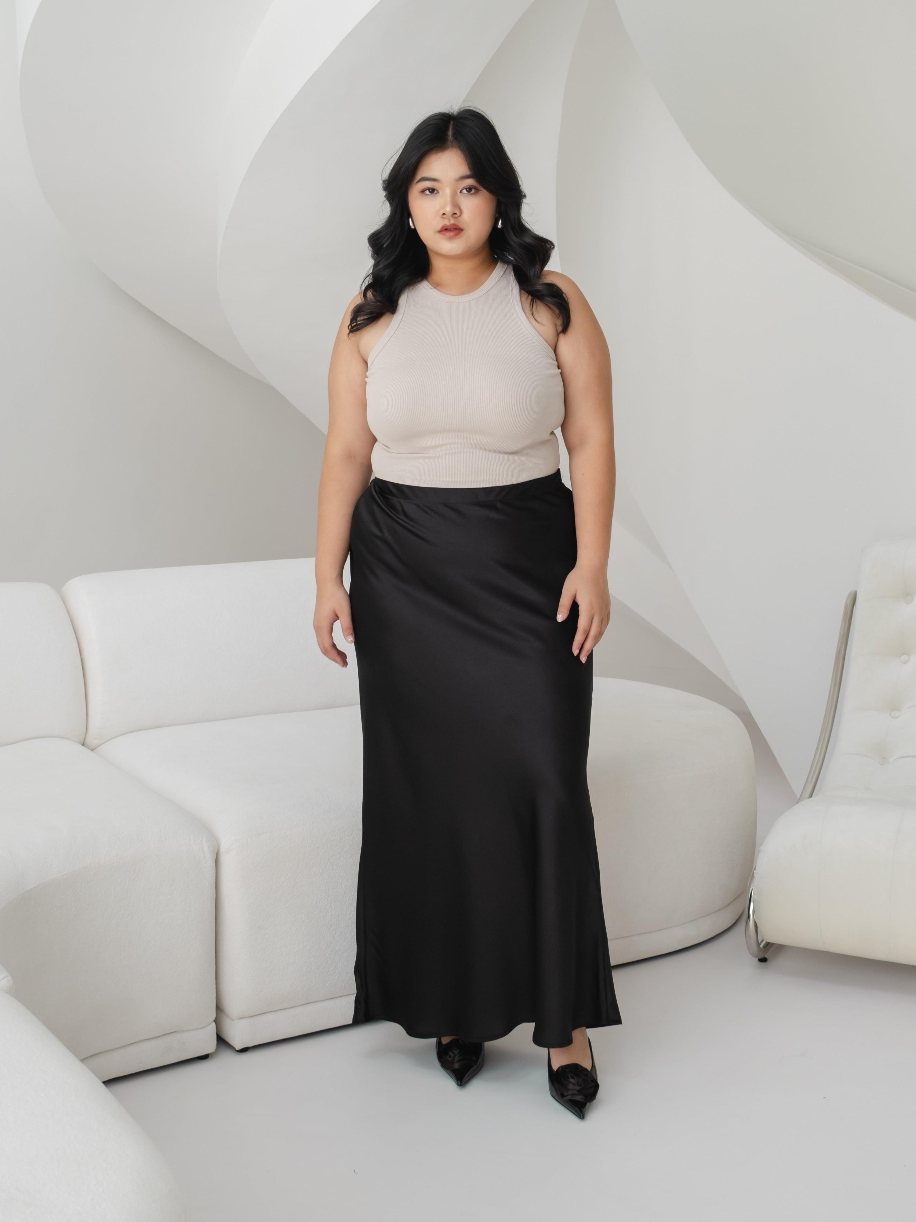 (MINOR DEFECT) Aurora Satin Skirt